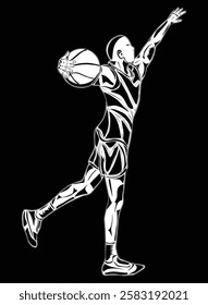 
Basketball player image movements, suitable for guidebooks, posters, clothing designs and others