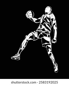 
Basketball player image movements, suitable for guidebooks, posters, clothing designs and others