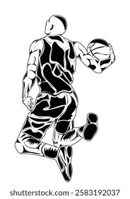 
Basketball player image movements, suitable for guidebooks, posters, clothing designs and others