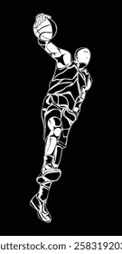 
Basketball player image movements, suitable for guidebooks, posters, clothing designs and others