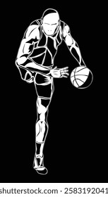 
Basketball player image movements, suitable for guidebooks, posters, clothing designs and others