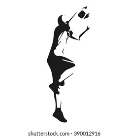 Basketball player isolated vector silhouette
