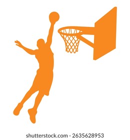 basketball player jump silhouette figure 