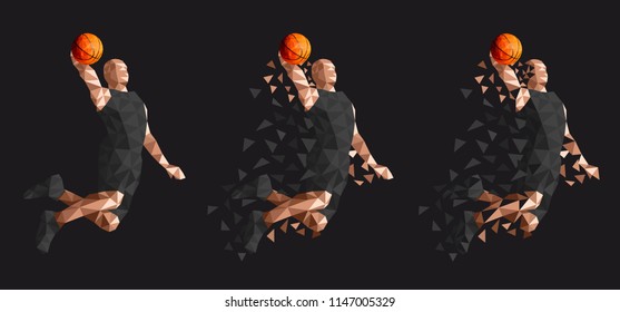 basketball player jumping high
