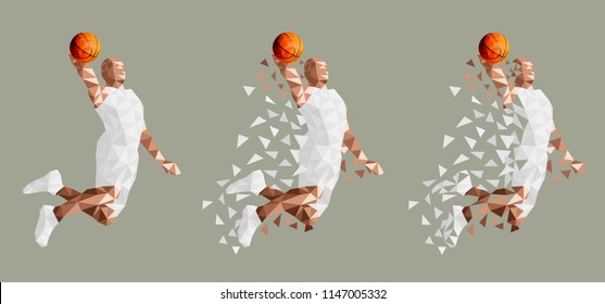 basketball player jumping high