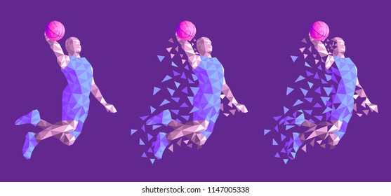 basketball player jumping high
