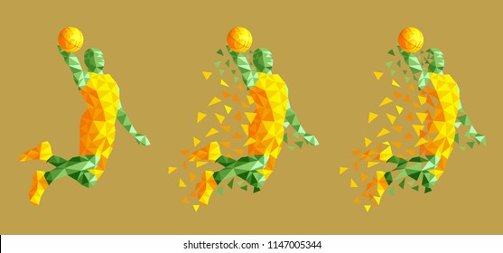 basketball player jumping high