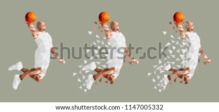 basketball player jumping high