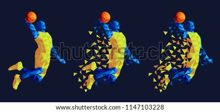 basketball player jumping high