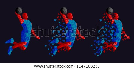 basketball player jumping high