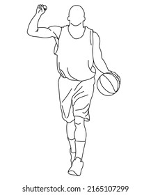 basketball player line art. basketball. line art