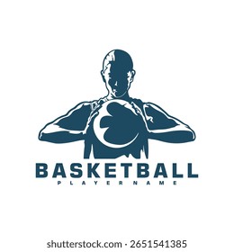 Basketball Player logo design vector. Silhouette Basketball Women Player Template Illustration. Icon Symbol