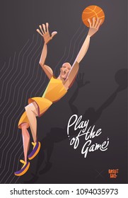 basketball player in motion. Play of the game