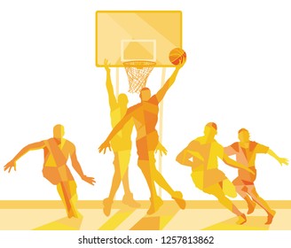 Basketball player on the field illustration