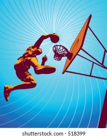 Basketball player, part of my vector sports series.