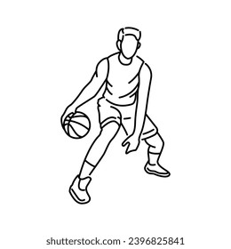 Basketball Player Pose Character Vector Illustration 2