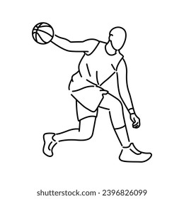 Basketball Player Pose Character Vector Illustration 3
