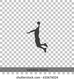 Basketball player silhouette icon.