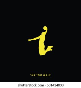 Basketball player silhouette illustration.