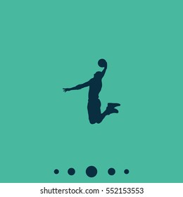Basketball player silhouette illustration.