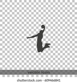 Basketball player silhouette illustration.