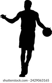 Basketball player silhouette illustration full body