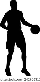 Basketball player silhouette illustration full body