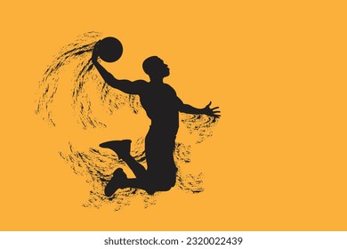 Basketball Player Silhouette Basketball player isolated vector illustration. basketball logo