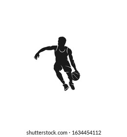 basketball player silhouette logo illustrations