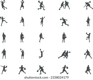 Basketball player silhouette, Basketball silhouettes, Basketball player SVG,  Basketball bundle, Player silhouettes