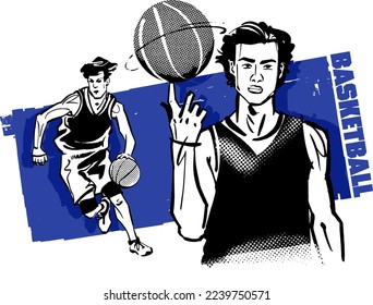 the basketball player silhouette vector