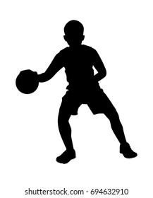 Basketball player silhouette vector