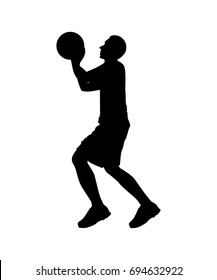 Basketball player silhouette vector
