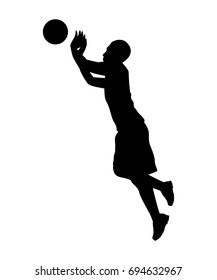 Basketball player silhouette vector