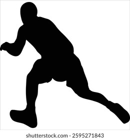 basketball player silhouette vector art