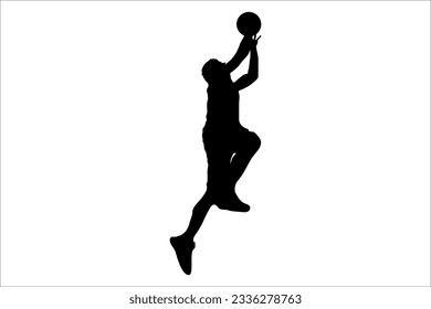 Basketball player silhouette Vector illustration