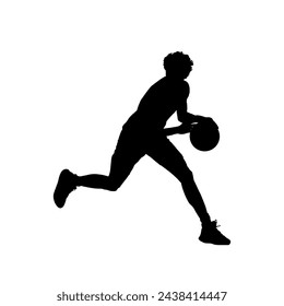 basketball player silhouette vector illustration