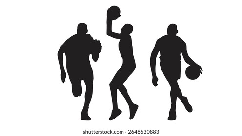Basketball player silhouette vector isolated