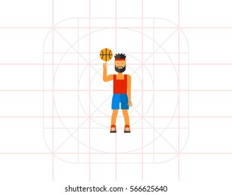 Basketball Player Spinning Ball Icon