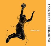 basketball player splash silhouette