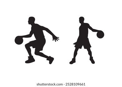 Basketballspieler Sport Silhouette, Basketball, Hand, Sportvektor 