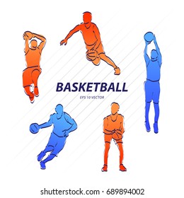 Basketball player, sport vector illustration