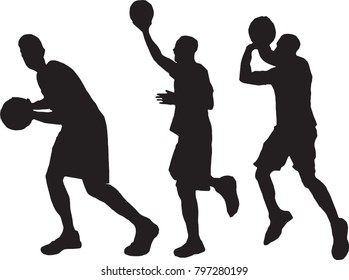 Basketball Player Sports Silhouettes