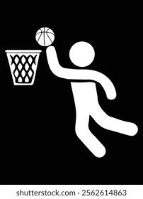 Basketball Player Stiky Vector Design