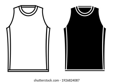 basketball player t shirt icon. Sports uniform of basketball player. Layout of athletes on field. Vector