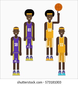 Basketball player team character vector.