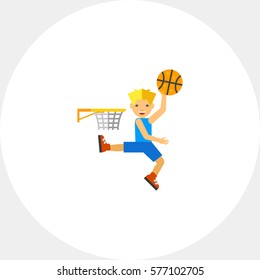Basketball Player Throwing Ball Icon