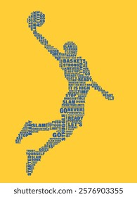 basketball player typography illustration tee graphic design