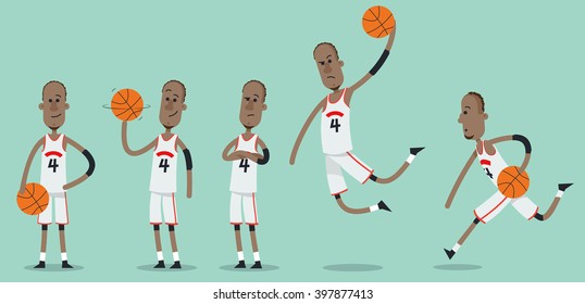 basketball player in various poses