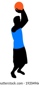 Basketball player, vector
